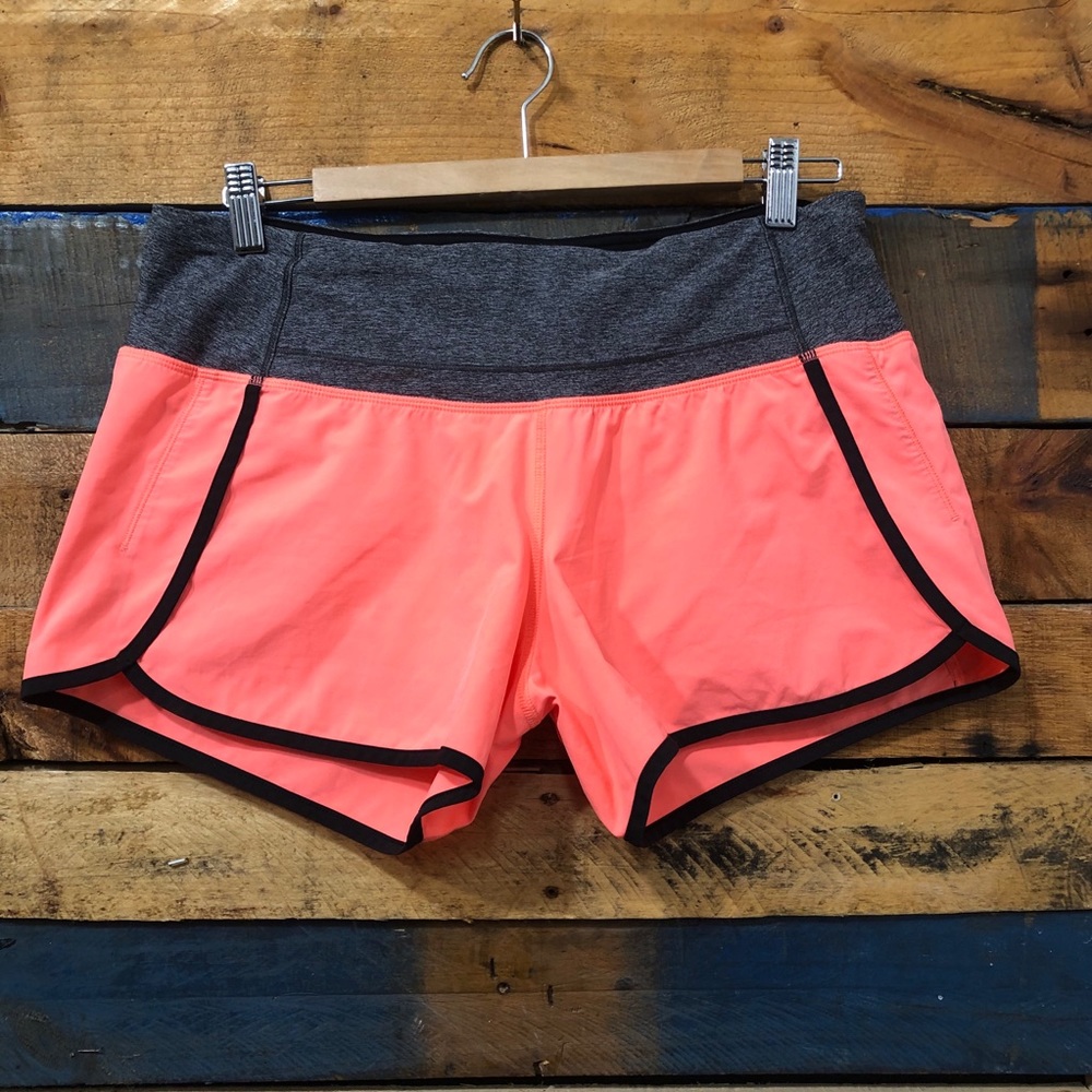 Lululemon running shorts Sz8 orange women’s